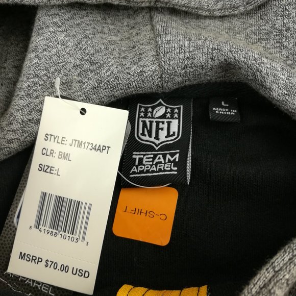 NWT Pittsburgh Steelers Hoodie Sweatshirt NFL 1st Collection Gradient Mens Large - Picture 5 of 9